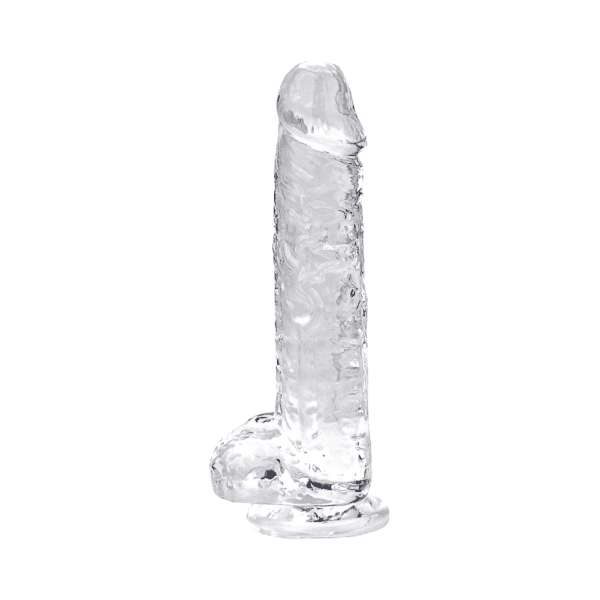 Loving Joy 7 Inch Dildo with Balls Clear - Image 3