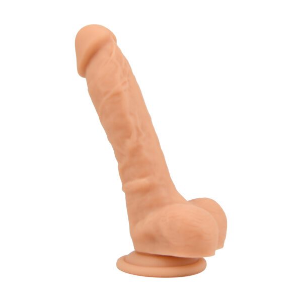 Loving Joy 8 Inch Realistic Silicone Dildo with Suction Cup and Balls Vanilla - Image 4