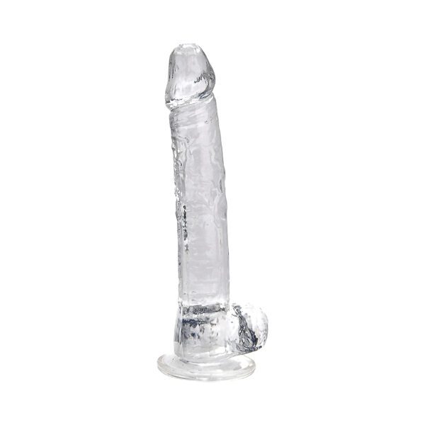 Loving Joy 11 Inch Dildo with Balls Clear - Image 6