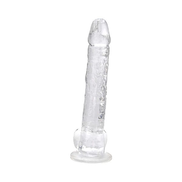 Loving Joy 11 Inch Dildo with Balls Clear - Image 5