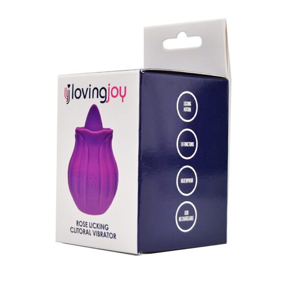 Loving Joy Rose Licking Clitoral Vibrator Purple - Image 9