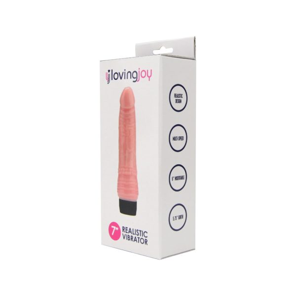 Loving Joy 7 inch Realistic Vibrator Vanilla - Image 8