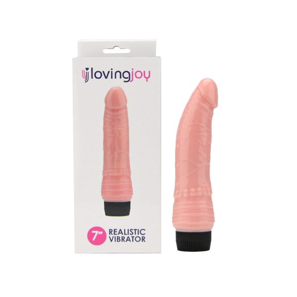 Loving Joy 7 inch Realistic Vibrator Vanilla - Image 9