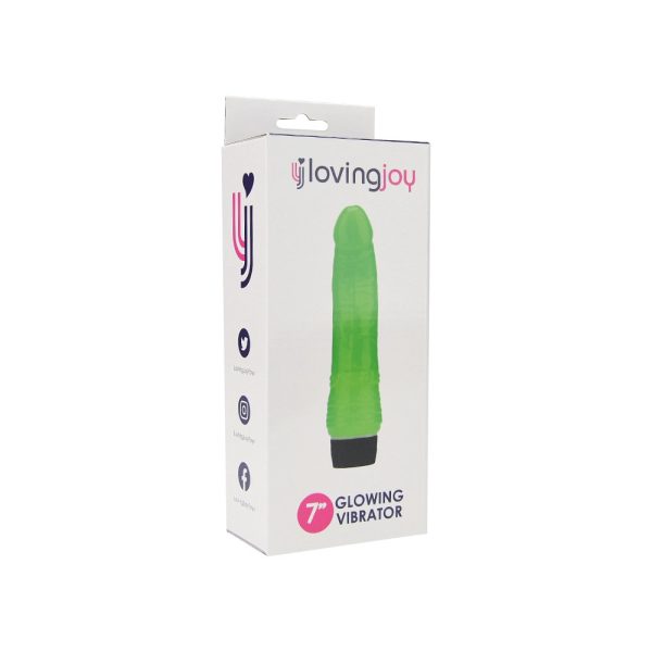 Loving Joy 7 inch Realistic Vibrator Glow in the Dark - Image 9