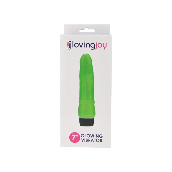 Loving Joy 7 inch Realistic Vibrator Glow in the Dark - Image 7