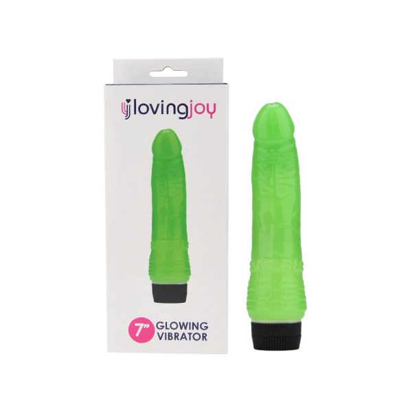 Loving Joy 7 inch Realistic Vibrator Glow in the Dark - Image 6