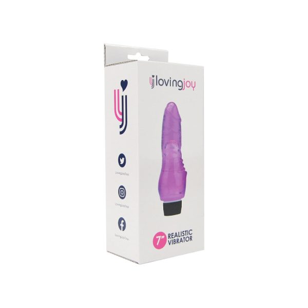 Loving Joy 7 inch Realistic Vibrator Purple - Image 8