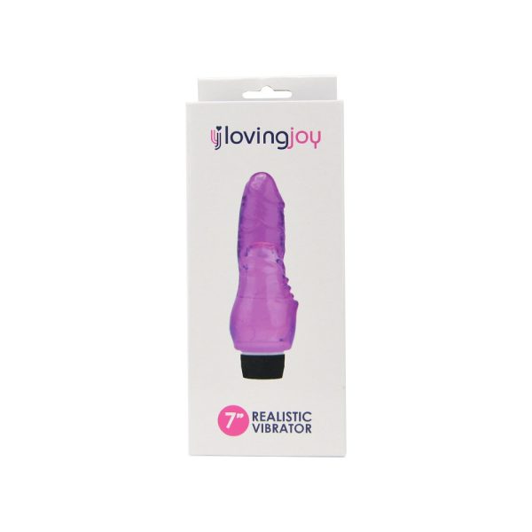 Loving Joy 7 inch Realistic Vibrator Purple - Image 7