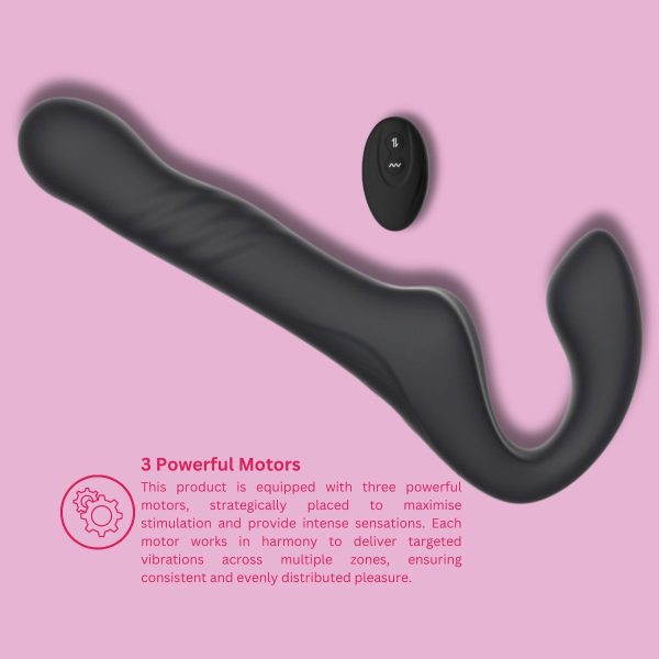 Mina Surge Remote Thrusting & Vibrating Strapless Strap On - Image 14