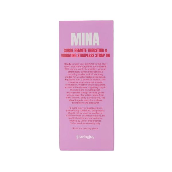 Mina Surge Remote Thrusting & Vibrating Strapless Strap On - Image 18