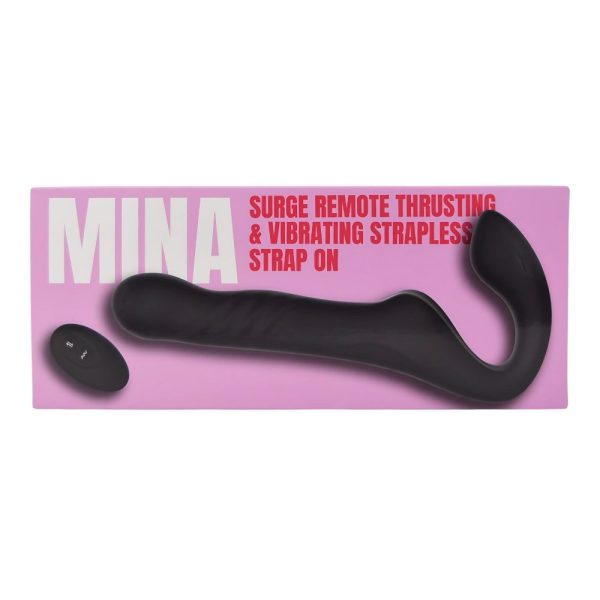 Mina Surge Remote Thrusting & Vibrating Strapless Strap On - Image 15