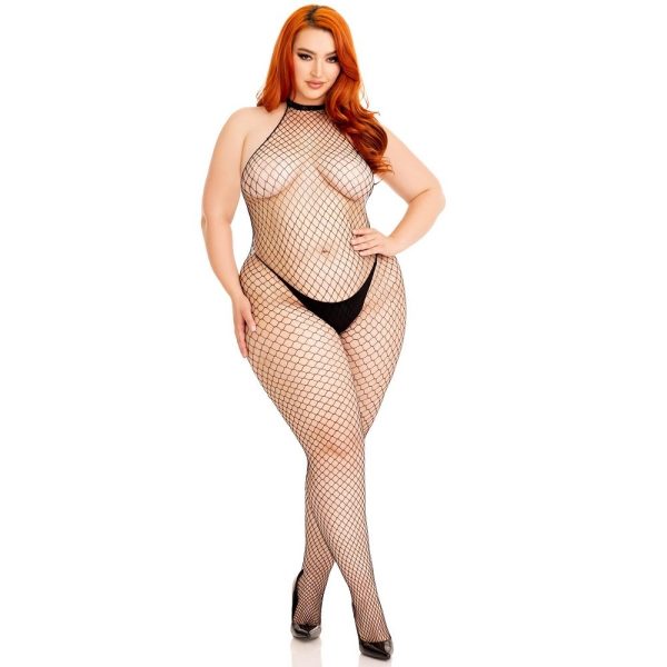 Leg Avenue Racer Neck Bodystocking Plus Size - Image 7