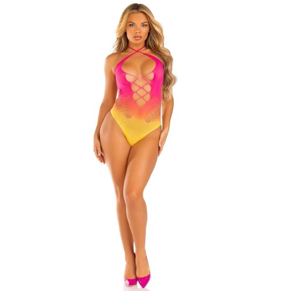 Leg Avenue Seamless Ombre Halter Bodysuit - Image 6