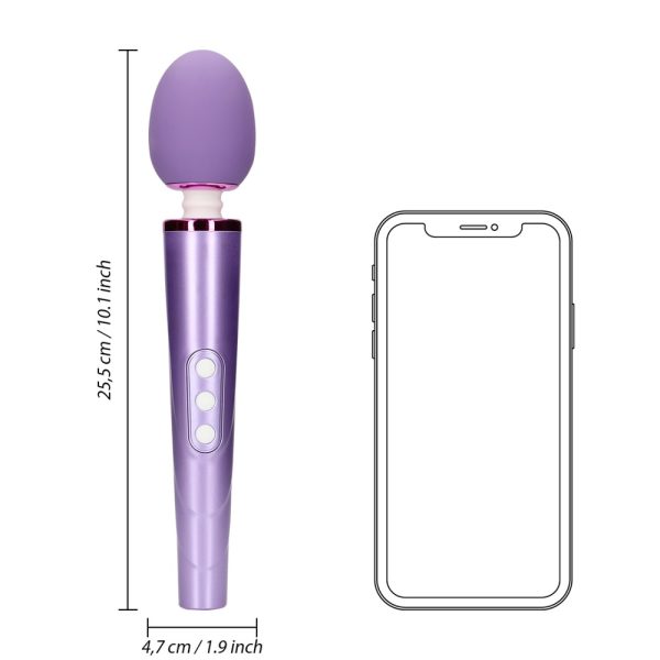 Rechargeable Wand Vibrator Metallic Purple - Image 9