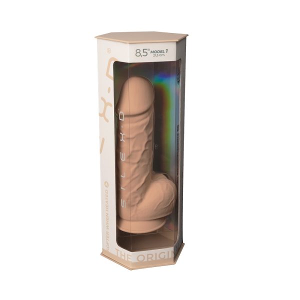 SilexD 8.5 inch Realistic Silicone Dual Density Girthy Dildo with Suction Cup with Balls - Image 8