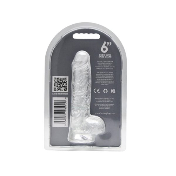 Loving Joy 6 Inch Dildo with Balls Clear - Image 11