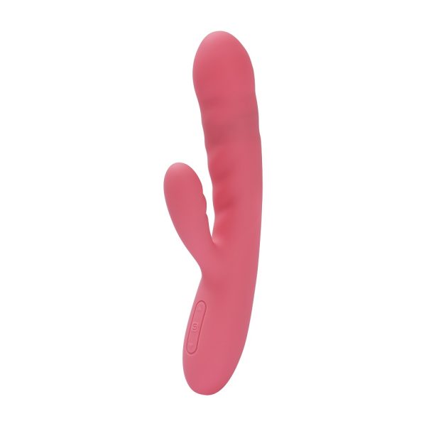 Svakom Avery Thrusting Vibrator with Clitoral Stimulator Pink - Image 8