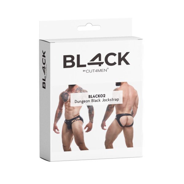 C4M Dungeon Black Leatherette Jockstrap - Image 4