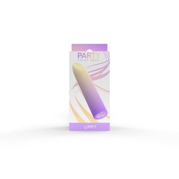 Party Color LIPPY Rechargeable Bullet Vibrator Purple - Image 10