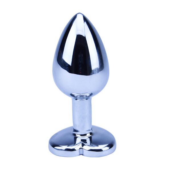 Precious Metals Heart Shaped Butt Plug-Silver - Image 3