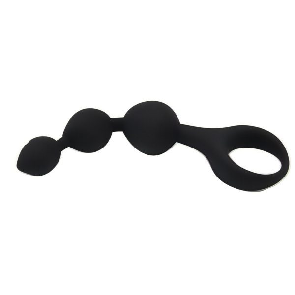 Loving Joy Triple Ripple Anal Beads-Black - Image 8