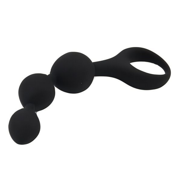 Loving Joy Triple Ripple Anal Beads-Black - Image 6