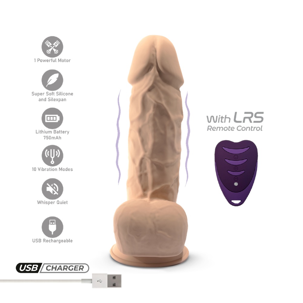 SilexD 8.5 inch Remote Controlled Vibrating Girthy Silicone Dildo - Image 10